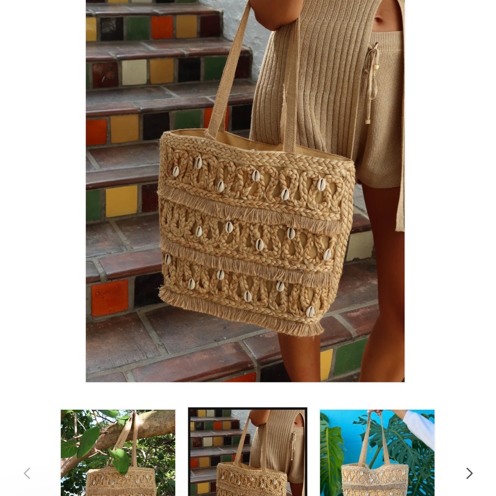 Salt + Umber Seashell Totebag